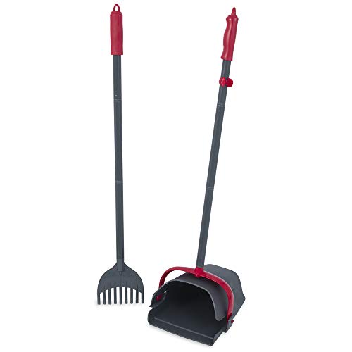 Petmate Clean Response Swivel Bin & Rake Pooper Scooper, Plastic Handle