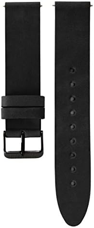 Sergio Montell Dark Grey Minimalist Design Handmade Italian Leather Premium Quality 22mm Watch Band - Dark Grey Strap / Black Buckle
