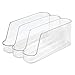 mDesign Plastic Dispenser Holder Bin Storage Organizer for organizing Infant Baby Food Bottle Juice Pouches Packets Containers Jars in Kitchen Cabinet Pantry, Nursery - Set of 2, Clear