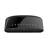 D-Link Ethernet Switch, 8-Port Gigabit Plug n Play Compact Design Fanless Desktop (DGS-1008G)