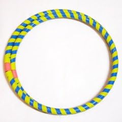 Amazon 分解不要 収納ラクラク 折りたたみ式フラフープ イエローxライトブルー フープダンスジャパン フィットネス トレーニング