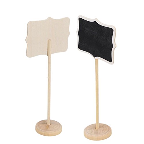 Clip On - 2 Pcs Lot Classic Mini Blackboard Clip On Message Wooden Small Chalkboard Buffets Table - Jewelers Lens Tents Boys Teeth Organizer Music Holder Converter Hair Tent Post Battery Bike