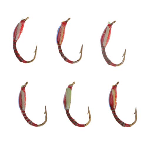 Sharplace 6pcs Mouches De Pêche Leurre Appâts Artificiel Buzzer Nymphe Vivid Durable