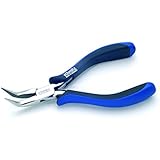 Snipe Nose Pliers 6.1/8' | schmitz 4413HS22 | bent, long, smooth jaws | ESd safe Dissipative | Hightech tool for professionals | Made in Germany - Solingen