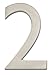 Architectural Mailboxes 3585SN-2 Brass 5-Inch Floating House Number 2, Satin Nickel