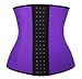 Charmian Women's Latex Waist Training Underbust Corset Weight Loss Body Shaper Purple X-Large