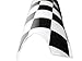 Xotic Tech Gas Cap Ultra Thick Checkered Racing Flag Plastic Vinyl Sticker Pattern Compatible with Mini Cooper(Black/White)