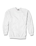 Hanes Mens Ultimate Cotton Heavyweight Crewneck Sweatshirt, White, X-Large