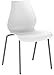Flash Furniture Hercules Series Modern Plastic Stacking Event/Waiting Room Chairs, Ergonomic Lobby Chairs with Contoured Seats, Set of 5, White/Silver
