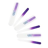 EZGO 6 Pieces Purple Nail Files with Case - Best Glass Nail File for Manicure and Pedicure, Glass for Nails and Bonafide Beauty