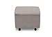Delta Children Nursery Gliding Ottoman, Dove Grey w/Soft Grey Welt