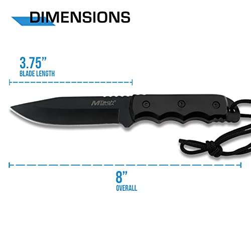 MTech USA Fixed Blade Knife Black Stainless Steel Blade with Black