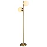 Rivet Retro Two-Orb Tree Lamp With Bulbs, 65