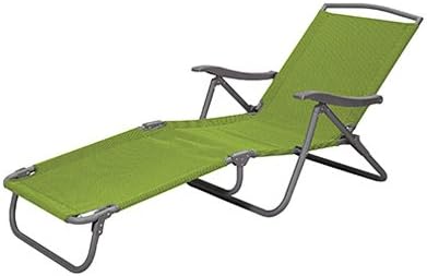 Courtyard Creations FTS114K-L Sienna Patio Collection Sling Folding Lounge Chair, Lime - Quantity 4