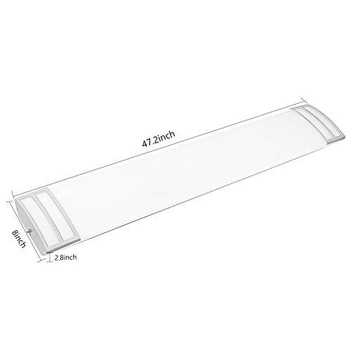 4FT LED Wraparound 50W 5600lm Linear Light Fixture Flush Mount, 4000K, 1-10V Dimmable, 4 Foot LED Kitchen Lighting Fixtures Ceiling for Craft Room, Laundry, Fluorescent Replacement