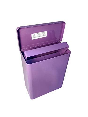 Sanitary Napkin Receptacle, Surface Mount, Steel, 1 gal, Measures: 7 Â½ " w x 9 3/4 " H x 4" D (Lavender)