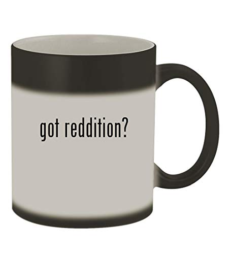 got reddition? - 11oz Color Changing Sturdy Ceramic Coffee Cup Mug, Matte Black