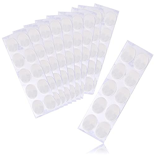 Photo 1 of 10 Sheets (100 Pieces) Transparent Earring Support Patches Silicone Earring Lifters Invisible Waterproof Lifting Ear Lobe Support Patches Stabilizers for Heavy Earrings