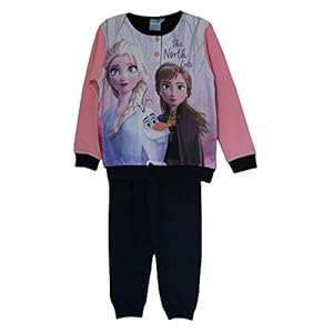 Disney Frozen Elsa and Anna pluche katoenen pyjama-overhemdset, pyjama met omgeslagen mouwen, lange mouwen, loungewear…