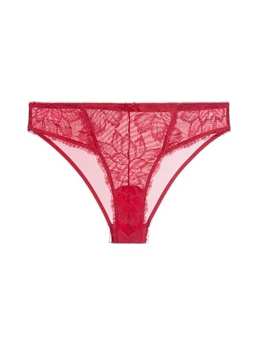 Dorina Lace Braguita Brasileña para Mujer – Tejido Suave al Tacto – Corte Atrevido y Estilo Moderno, Rojo