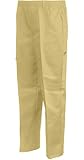 Benefit Wear Mens Adaptive Full Elastic Waist Twill Pants with VELCRO Waistband & Fly, Khaki
