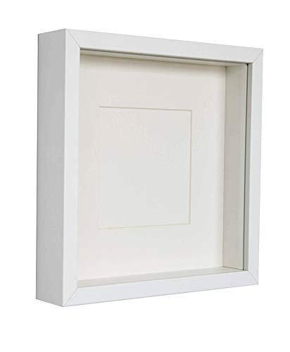 image for BD ART 11x11 (28 x 28 x 4.7 cm) White Shadow Box 3D Square Picture Fra