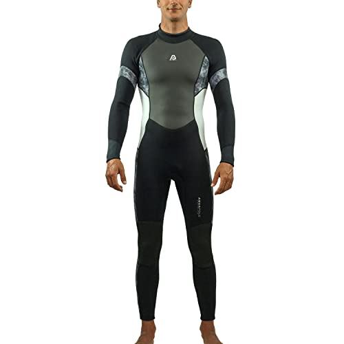 Wetsuits for Men by Aqua Polo Fullbody 3/2 Neoprene Wetsuit with
