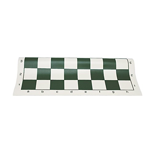 WE Games Tournament Roll Up Chess Board - Vinyl with Green Squares