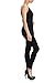 7Wins Women Catsuit Cotton Lycra Tank Spaghetti Strapped Yoga Bodysuit Jumpsuit (2X, Black2)