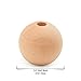 Large Wooden Beads for Crafts - Pack of 50 19mm 3/4 x 3/16 Inch Hole Large Wood Beads for Crafts withHoles for DIY | Round Wooden Balls for Crafts | Wood Beads for Jewelry Making | Woodpeckers