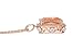 NYC Sterling Women Rose Gold Plated Cubic Zirconia Simulated Morganite Halo Pendant Necklace