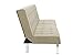 DHP Emily Futon With Chrome Legs, Tan Velvet