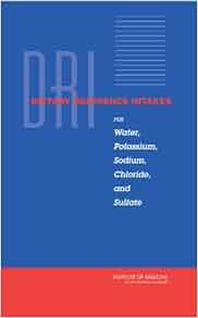 Dietary Reference Intakes for Water, Potassium, Sodium 