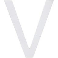 BestPysanky MDF Wood White Painted Letter V (6 Inches)
