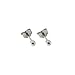 14k White Gold Ball Stud Earrings, 2 Millimeters
