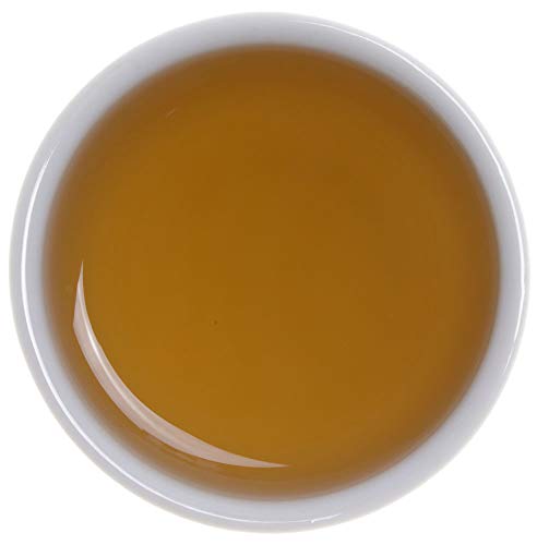 AURESA Kräutertee Keine Sorgen im Glas | Grüntee Grunpowder - 90g | Wiederverwendbare Glasflasche mit Korkverschluss – Bild 4