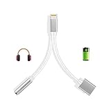 2 in 1 iphone 7 adapter, Premium Lightning Adapter and Charger (Silver)