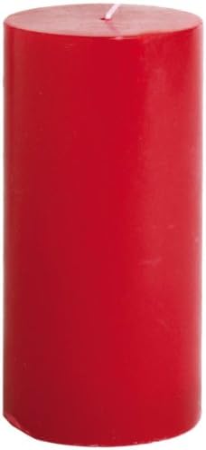 Tag 201700 Unscented Long Burning 3Inch by 6Inch Pillar candle Red
