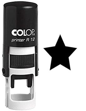 Printtoo Star Self Inking Mini Rubber Stamp Colop Round Decorative Teachers Stamps 12mm