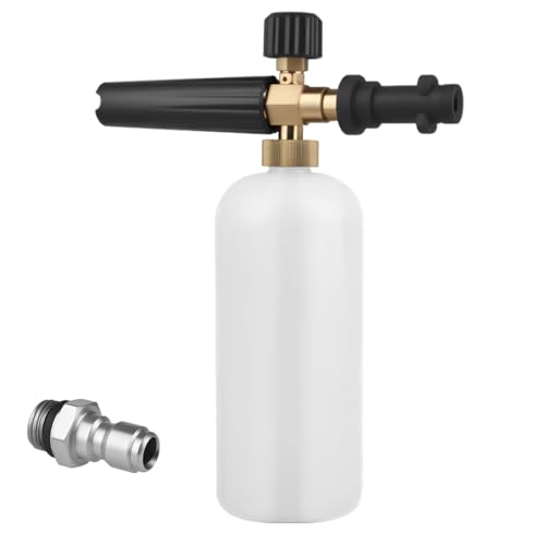 Boquillas de Espuma para Hidrolimpiadoras,Compatible Karcher SerieK(K2-K7) con Conector Rápido de 1/4"，750ML Boquilla Ajustable para Detallado de Autos, Limpieza de Casas y Jardines