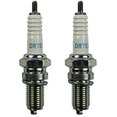 NGK Spark Plug Set 708.25.71 - DR7EA 7839 - Set 2 Pieces - | Replaces 0217-713 92070-1165 09482-00398 94701-00345 94703-00345 98069-5771P 182001-26760 98069-5771P-00 7409 RAX96C.
