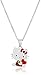 Hello Kitty Fine Silver Plated Enamel Holding Heart Pendant Enhancer, 18