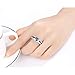 Zippem Vintage 925 Sterling Silver Plated Halo CZ Heart Created Ruby Spinel&Topaz Love Wedding Promise Ring