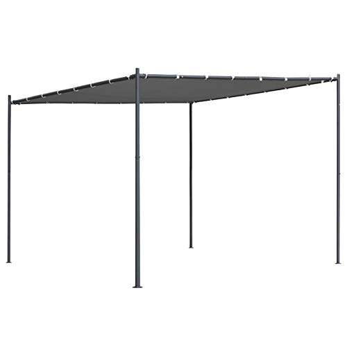 Tidyard Gartenpavillon Mit Schrägdach,Pavillon Pergola Gartenzelt Terrassendach Sonnenschutz Überdachung 300x300x251cm…