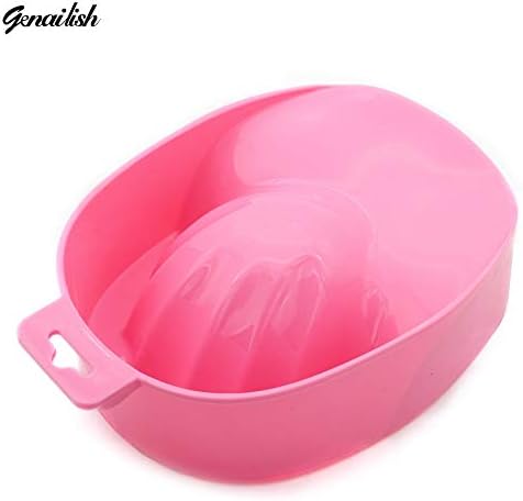 Yuniroom Hand Wash Bowl, Nail Art Tips Hand Wash Soak Bowl Tray Polish Treatment Remover Manicure Spa Tool (Color : Pink)