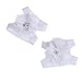 Tenworld Baby Infants Girls Foot Flower Barefoot Sandals + Headband Set Hot (White)