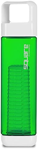Clean Bottle Plastic Square Infuser Water Bottle, 25 oz, Green