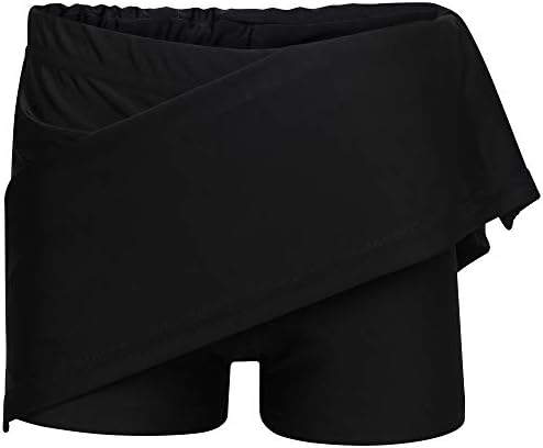 School Girls Black Skort Sports Outer Skirt and Base Layer Soft Stretch Fabric