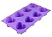 Bakerpan Silicone Mini Cake Pan, Muffin Baking Tray, Pastry Mold, 2 1/2 Inch Hearts, 8 Cavities (PP)