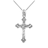 925 Sterling Silver Textured Cross Christian